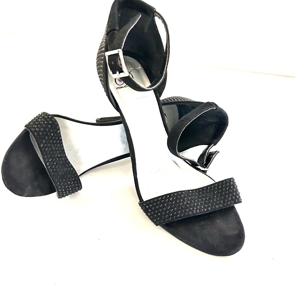 My Delicious Women’s ankle strap open toe stiletto heel black size 8 - Picture 3 of 8